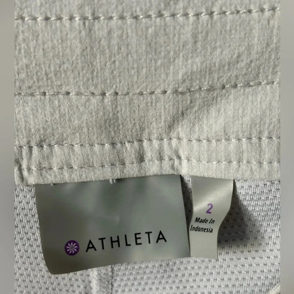 Athleta | side zip | tie waist | zipper detail | skort | grey | size 2 - Picture 6 of 14
